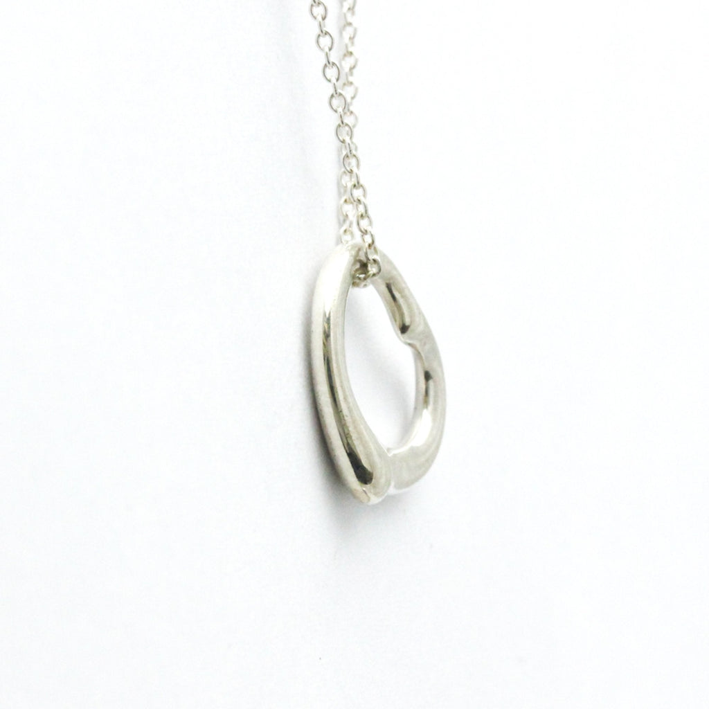 Open Heart Pendant Necklace Sterling Silver 14mm