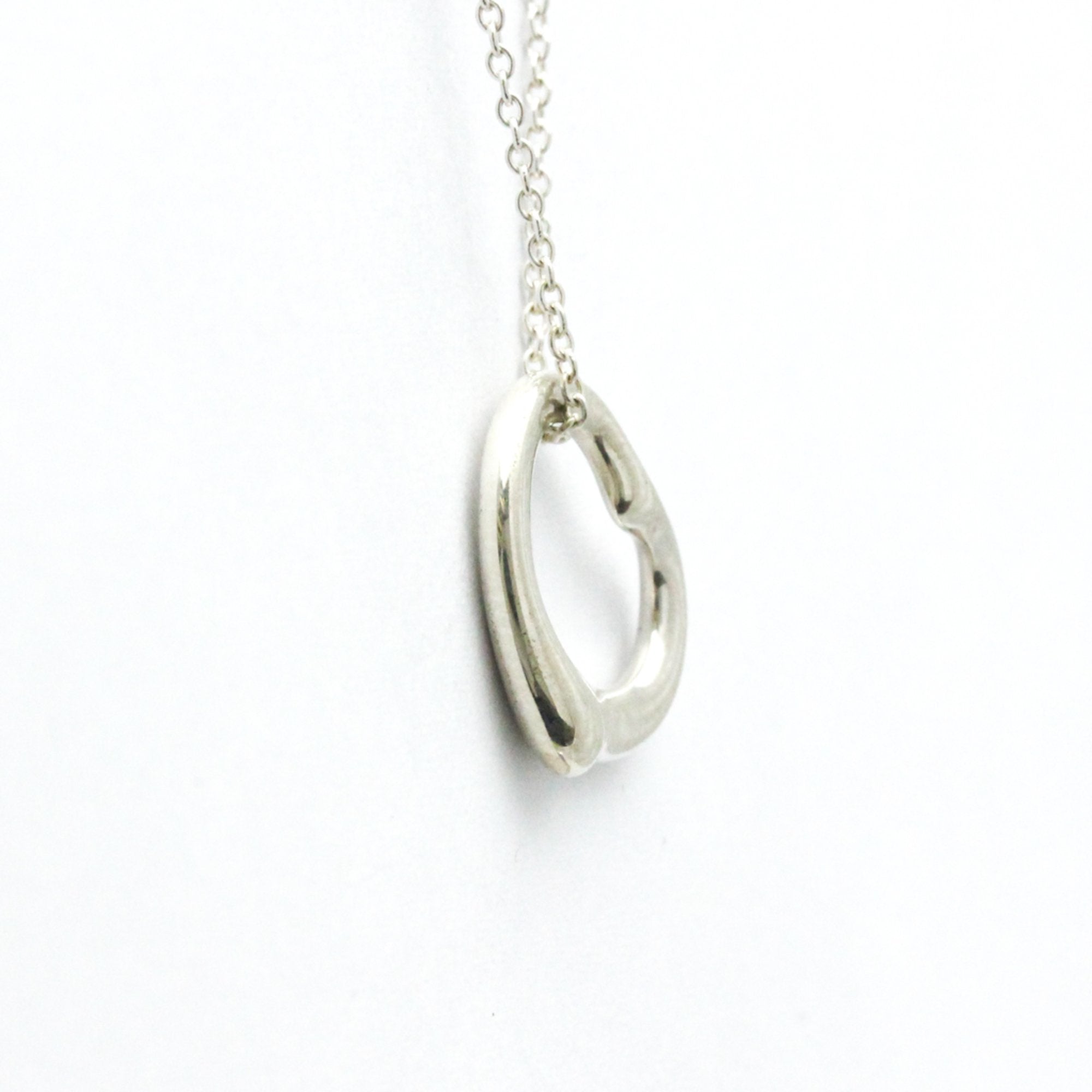 Open Heart Pendant Necklace Sterling Silver 14mm