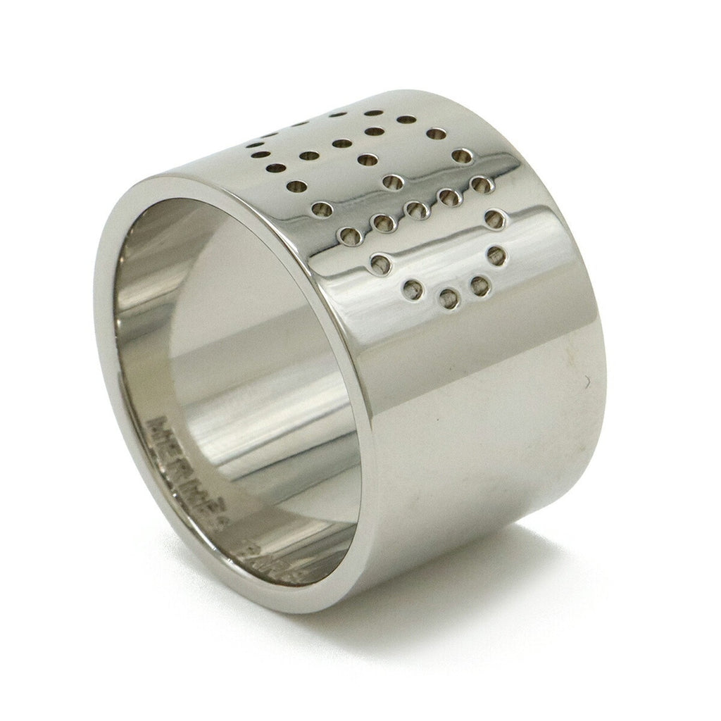 Evelyn H Punched Scarf Ring Metal