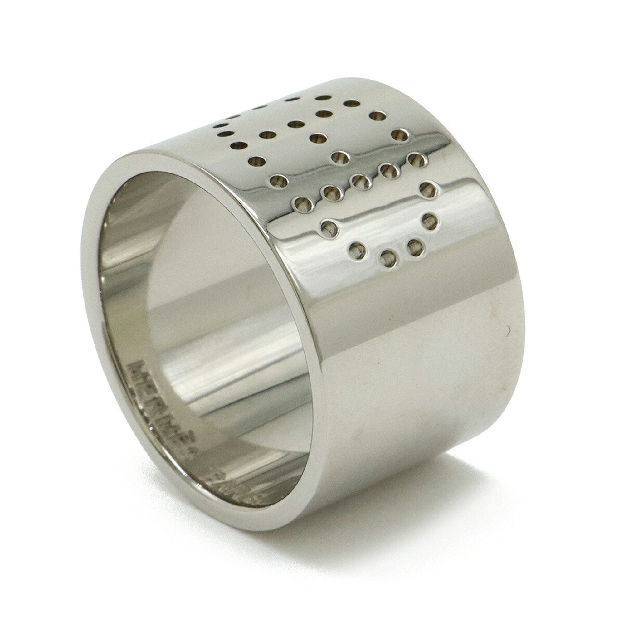 Evelyn H Punched Scarf Ring Metal