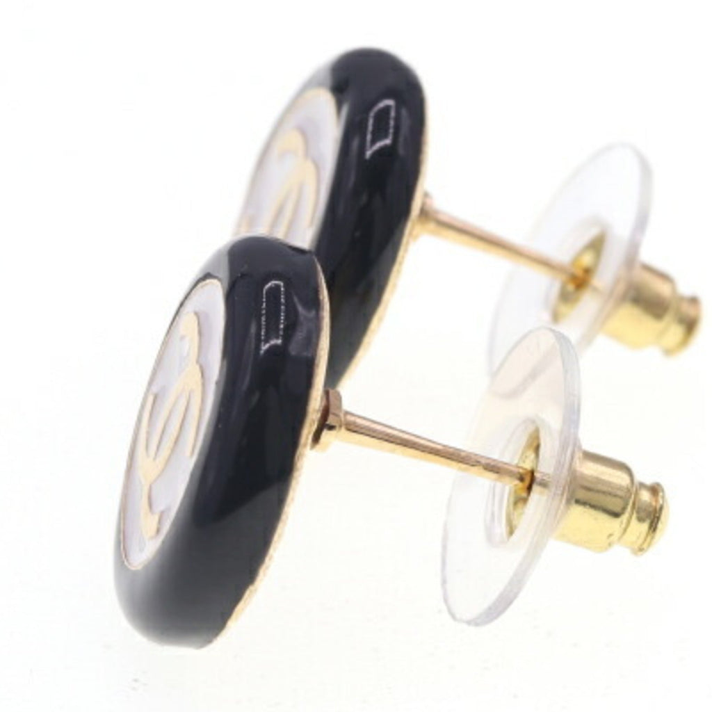 CC Logo Round Circle Earrings Metal