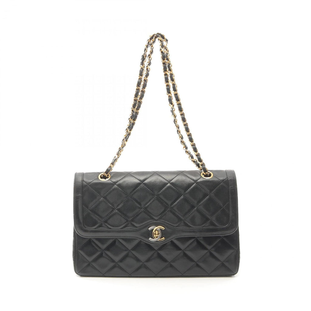 Vintage Two Tone CC Flap Bag Quilted Lambskin Medium