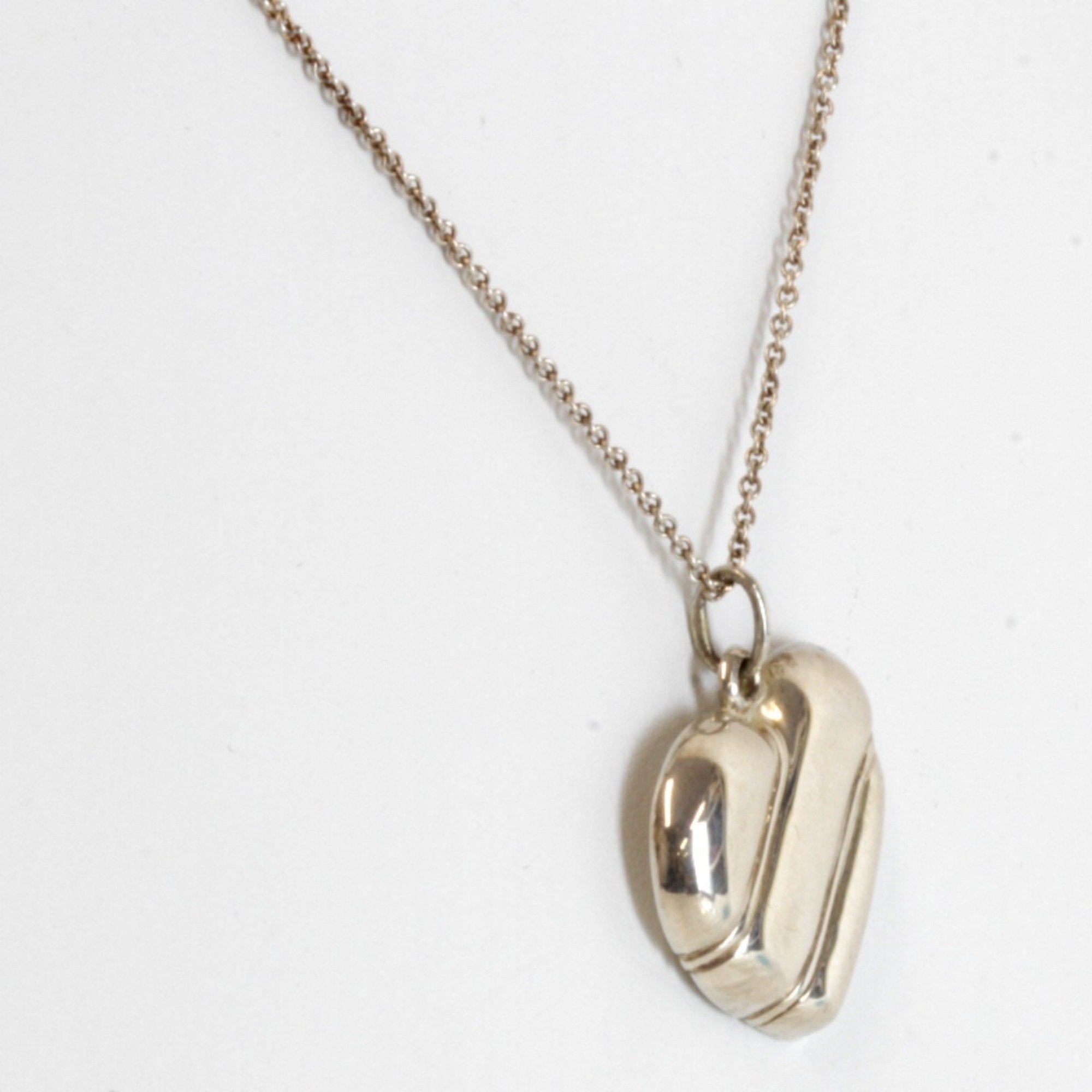 Heart Pendant Necklace Sterling Silver