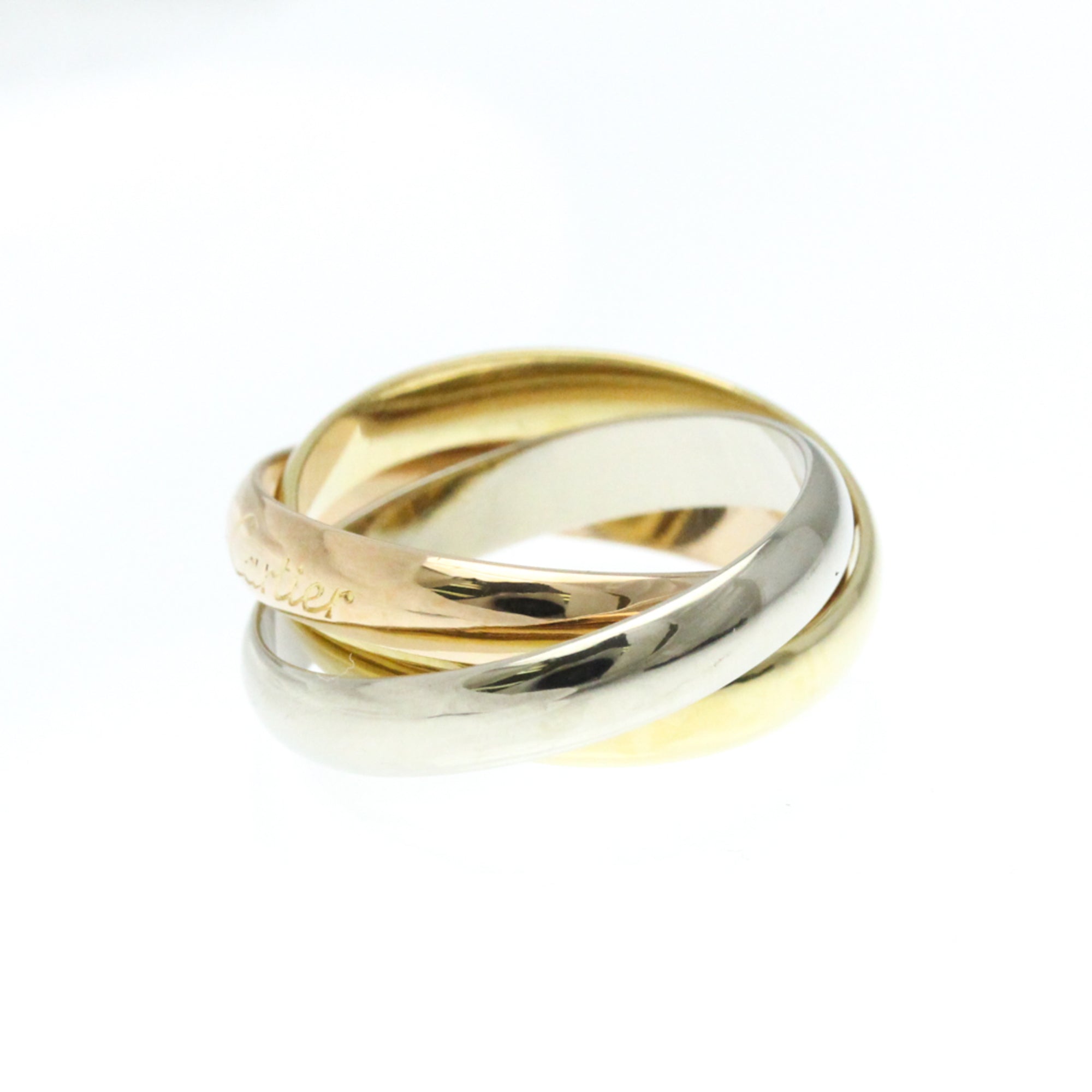 Vendome Louis Cartier Band Ring 18K Tricolor Gold