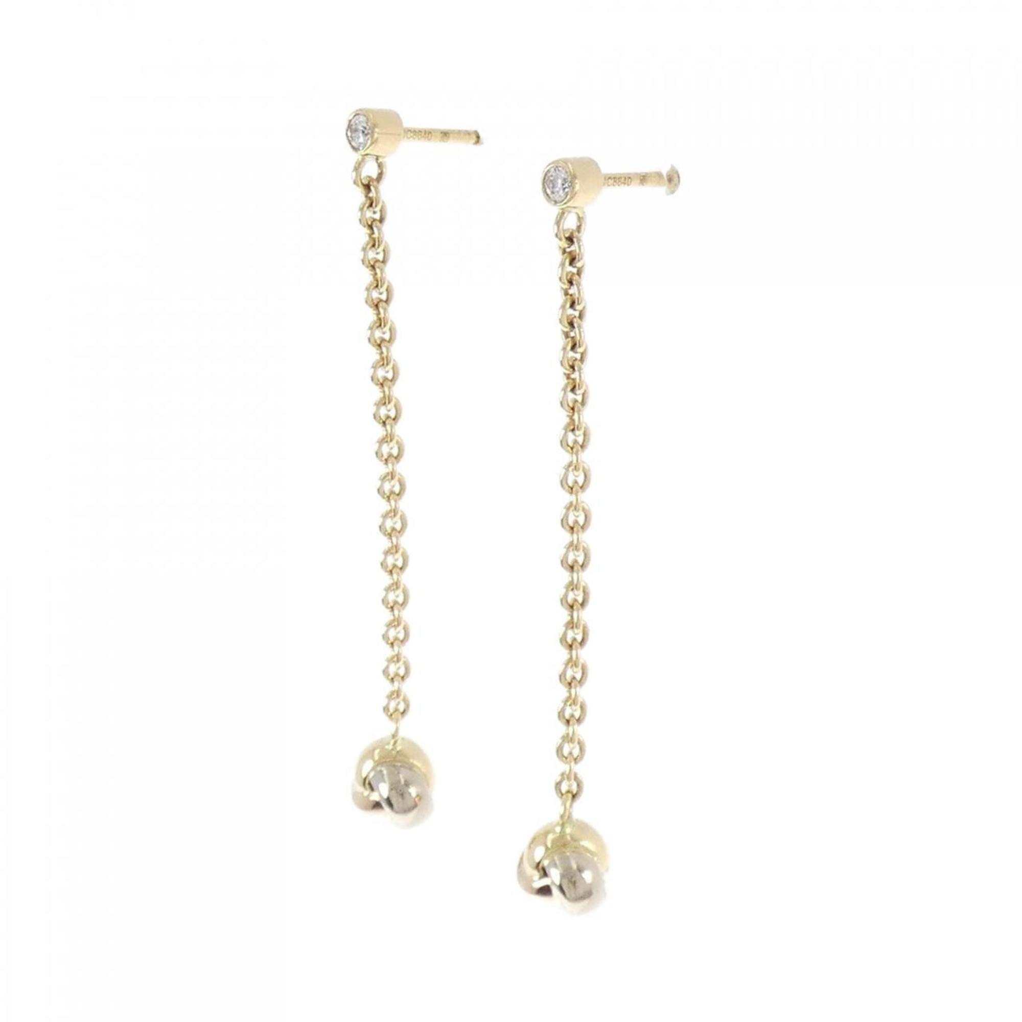 Trinity Earrings 18K Tricolor Gold