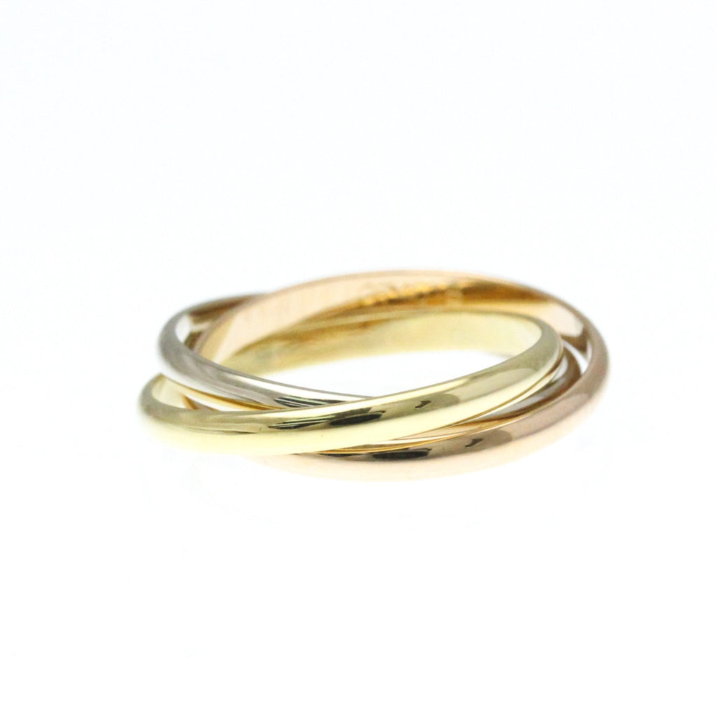 Vendome Louis Cartier Band Ring 18K Tricolor Gold