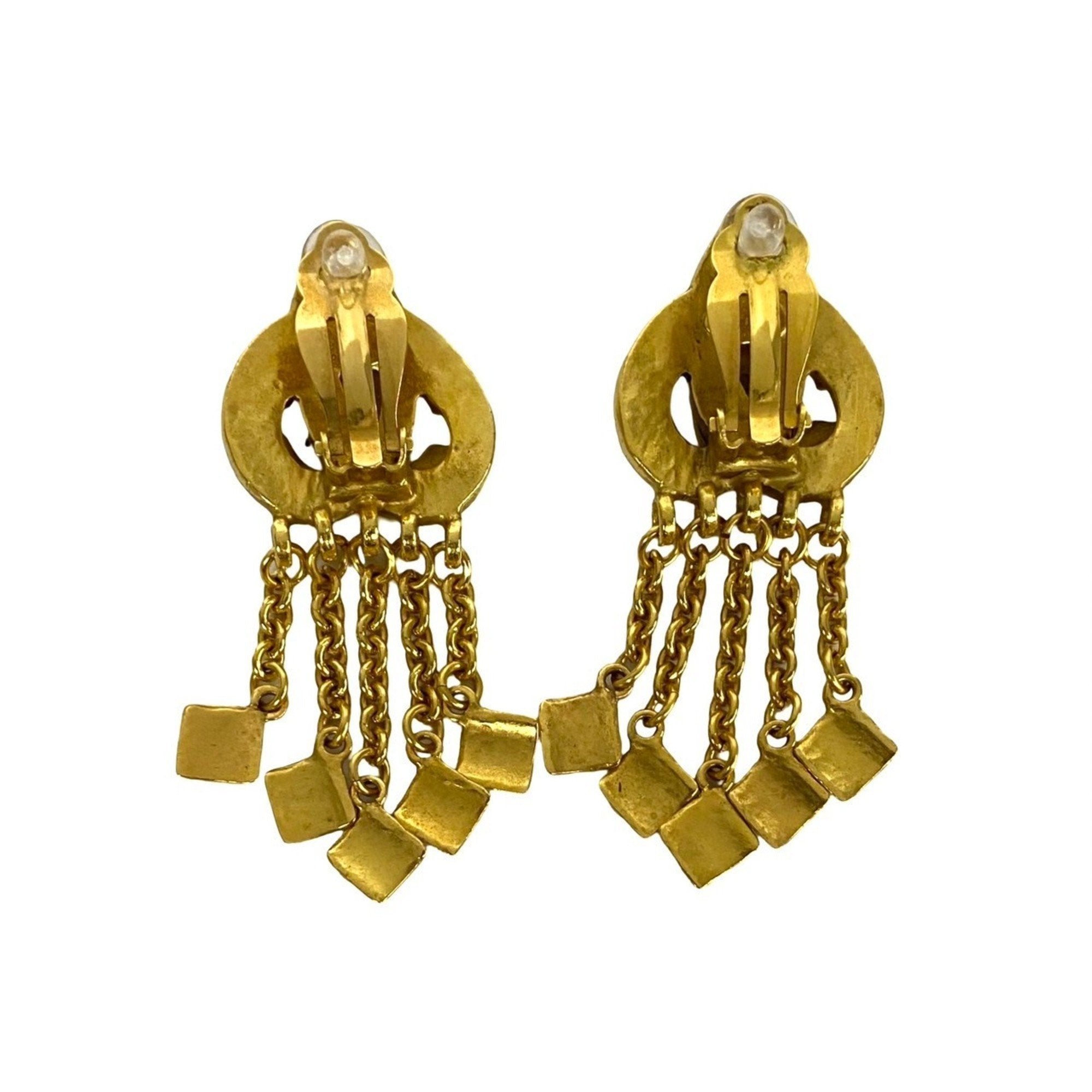 CC Logo Earrings Metal Gold-Tone Metal