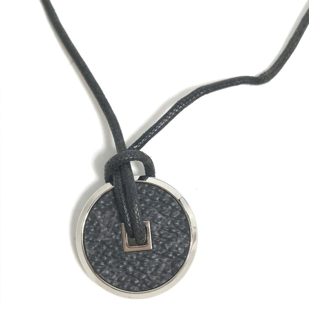 Monogram Eclipse Pendant Necklace Black