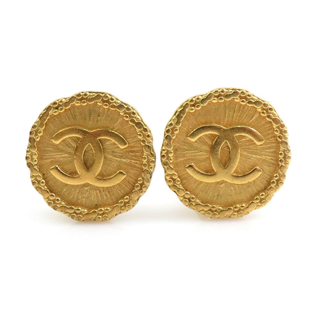 CC Logo Clip-On Earrings Gold-Tone Metal Gold-Tone Metal