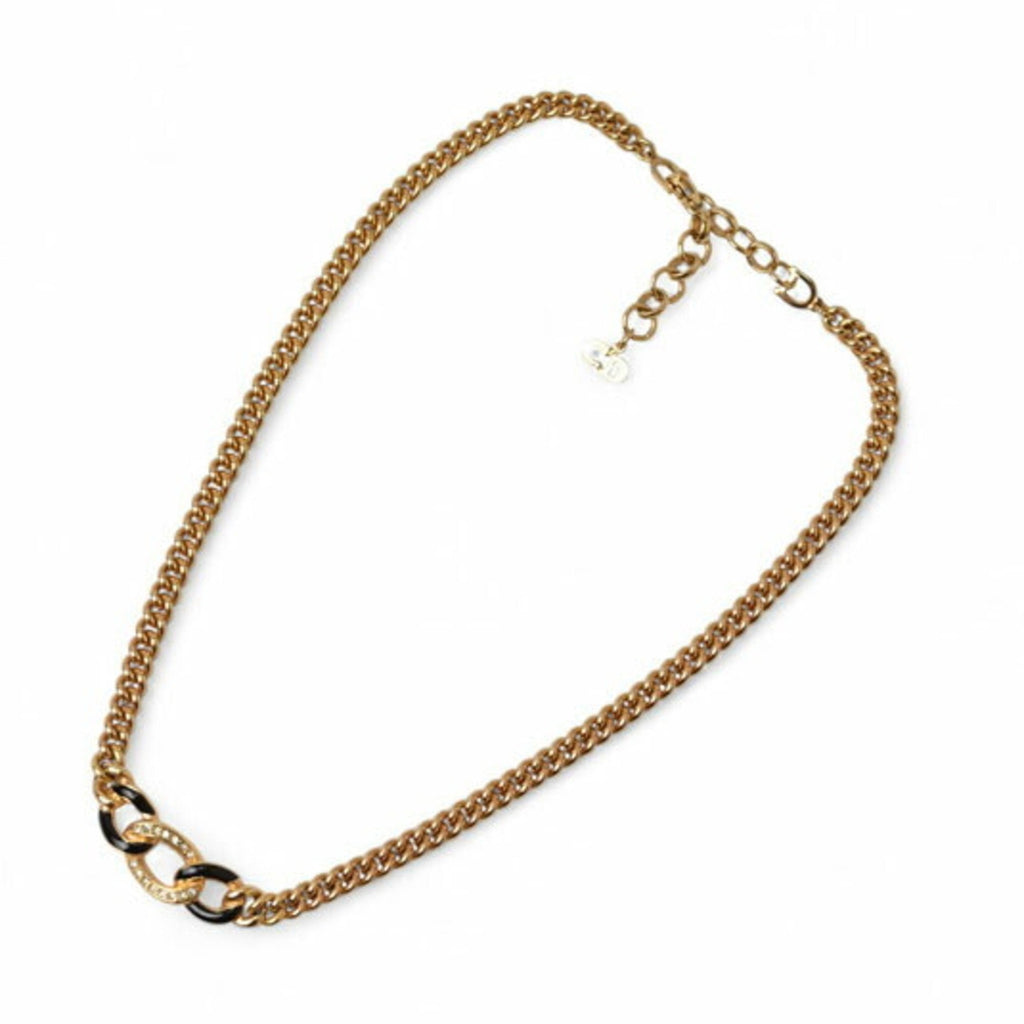 Pendant Necklace Gold With Rhinestones