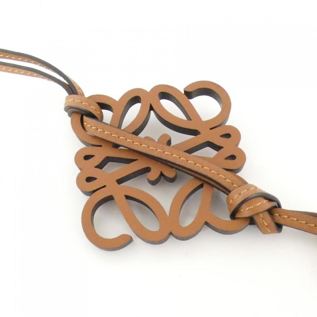 Charm Leather Brown Handbag Charm