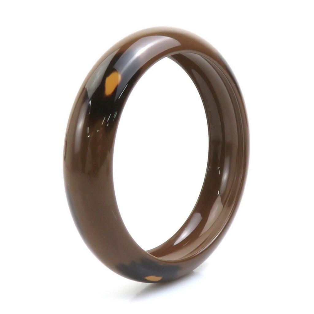 Bangle Bracelet Lacquer and Wood Brown