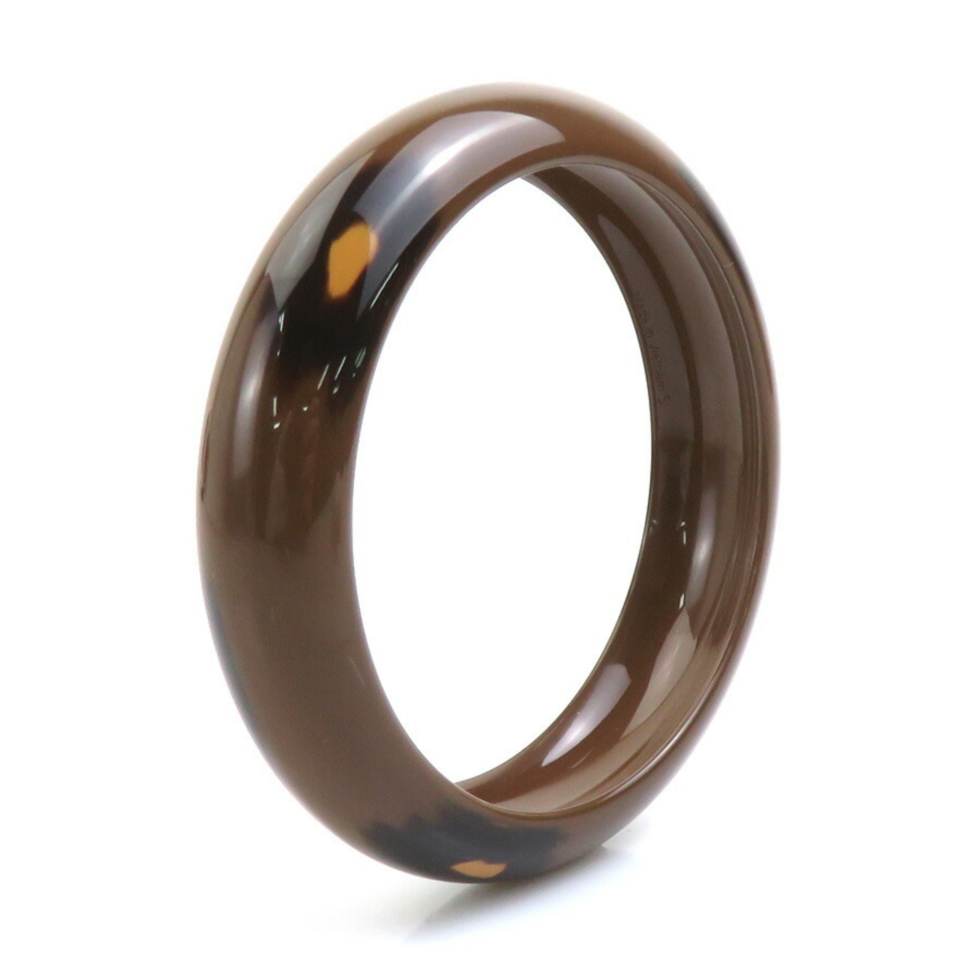 Bangle Bracelet Lacquer and Wood Brown