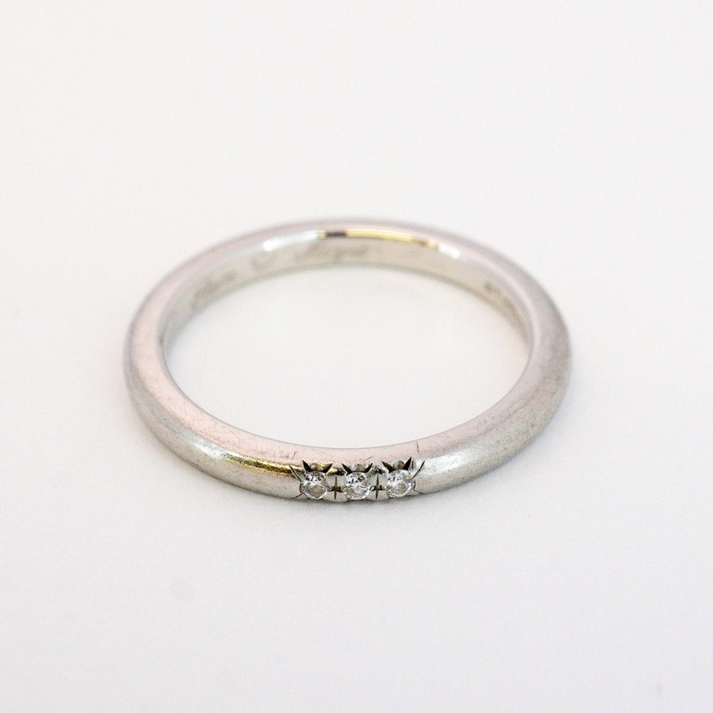 Classic Band Ring Platinum with Diamond