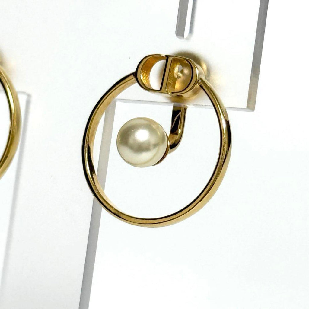 Earrings Artificial Pearl and Metal