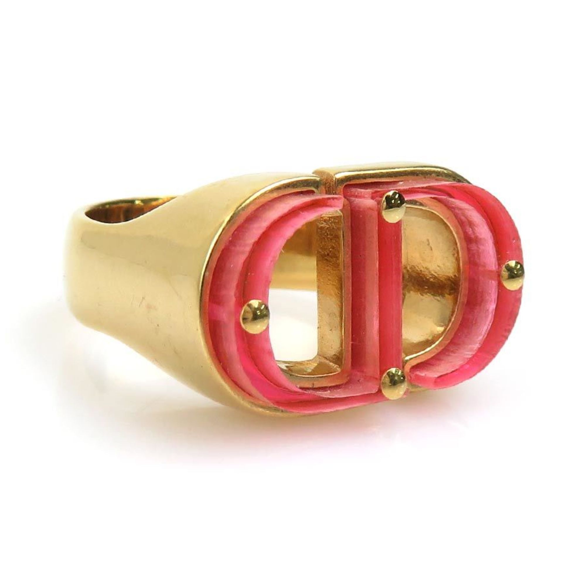 Ring Metal Gold and Pink