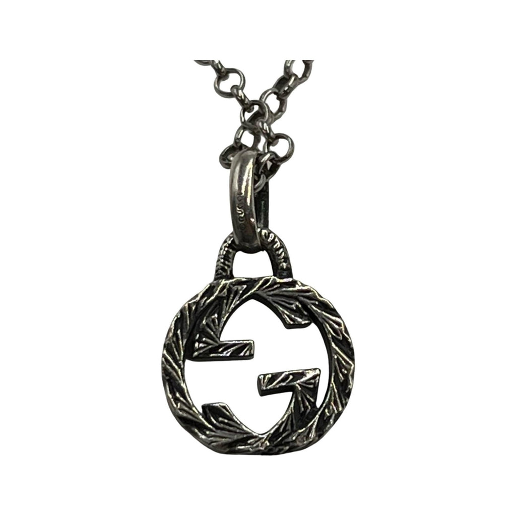 Interlocking G Pendant Necklace Sterling Silver
