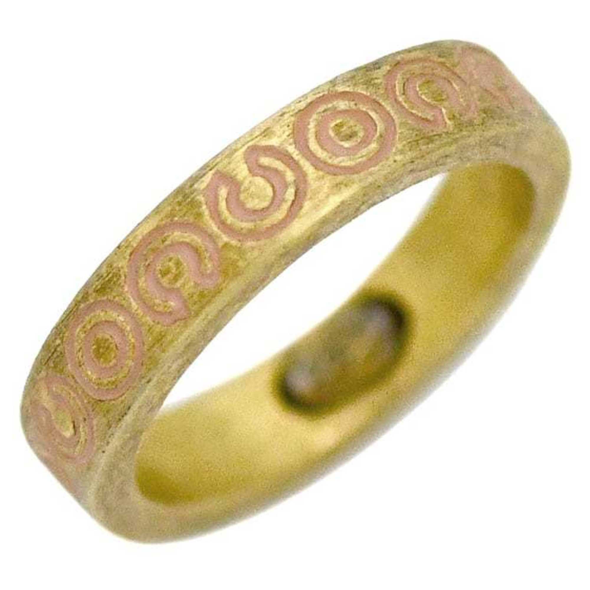 Engraved Ring Gold-Tone Metal