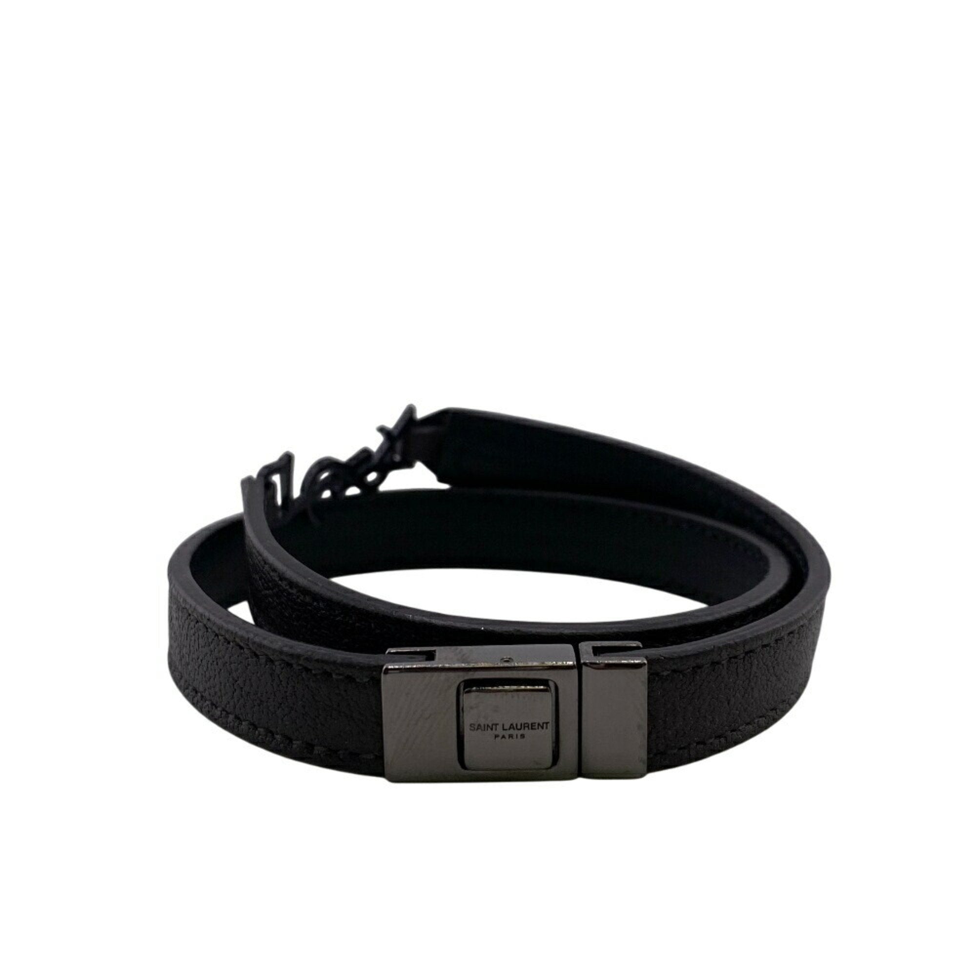 Ankle Bracelet Leather Black