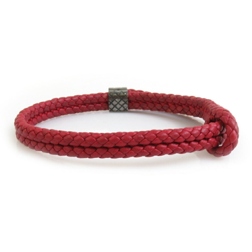 Charm Bracelet Leather Red