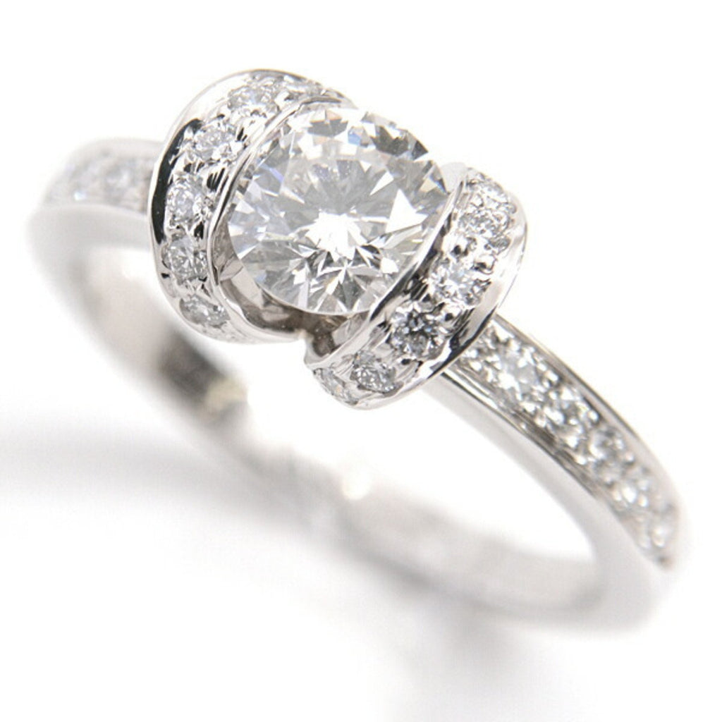 Ribbon Motif Ring Platinum with Diamond