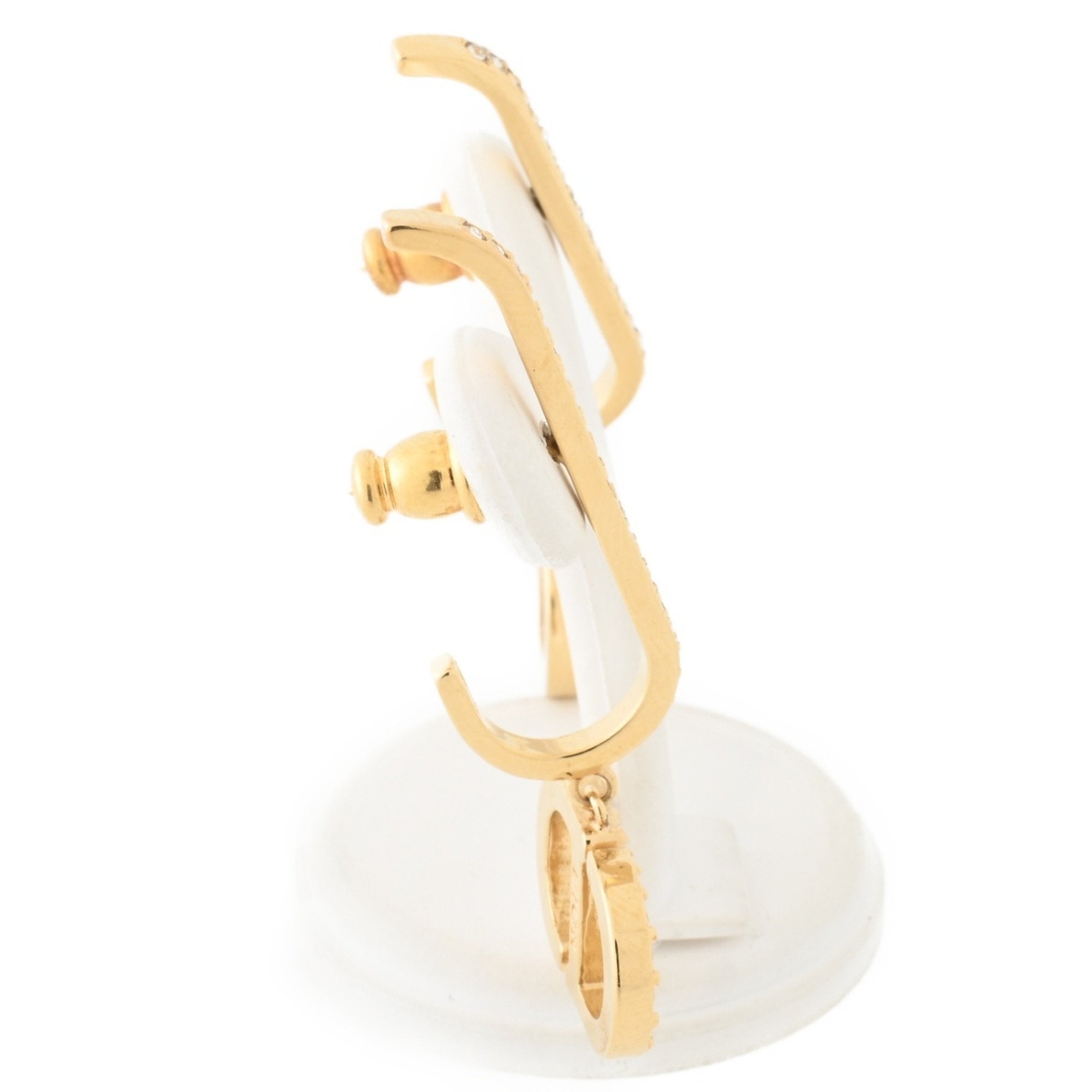 Earrings Crystal Gold-Tone Metal