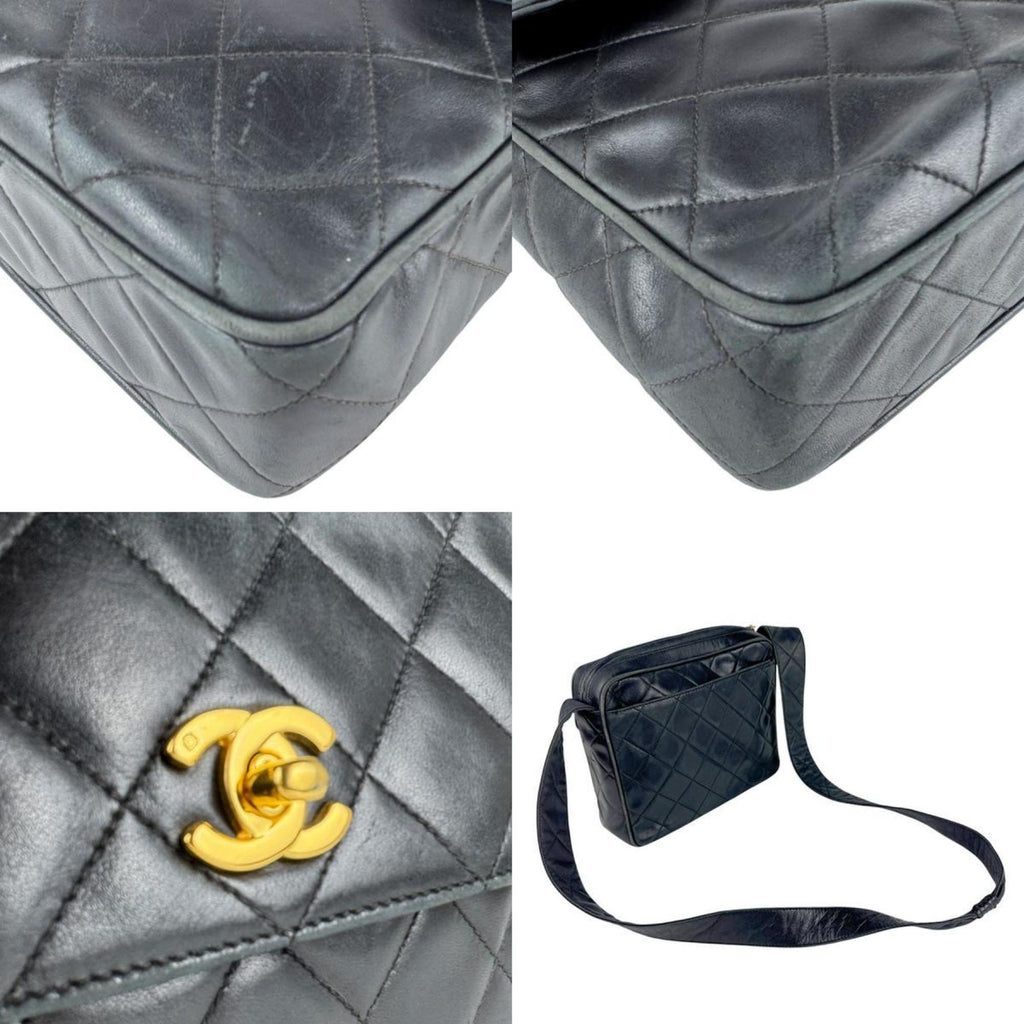 Vintage Front Pocket Camera Bag Quilted Lambskin Small