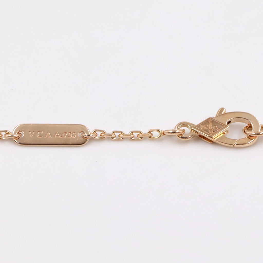Vintage Alhambra Pendant Necklace 18K Rose Gold and Onyx