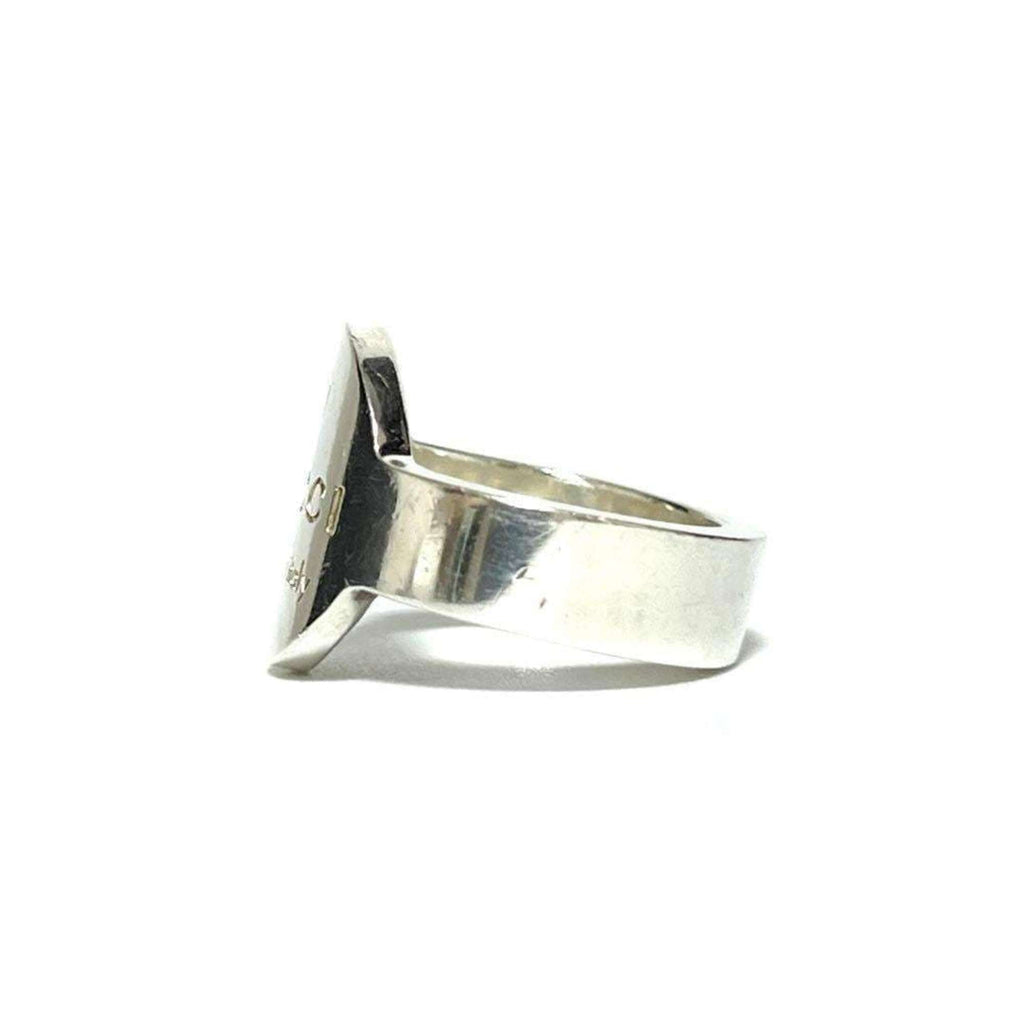 Trademark Plate Ring Sterling Silver