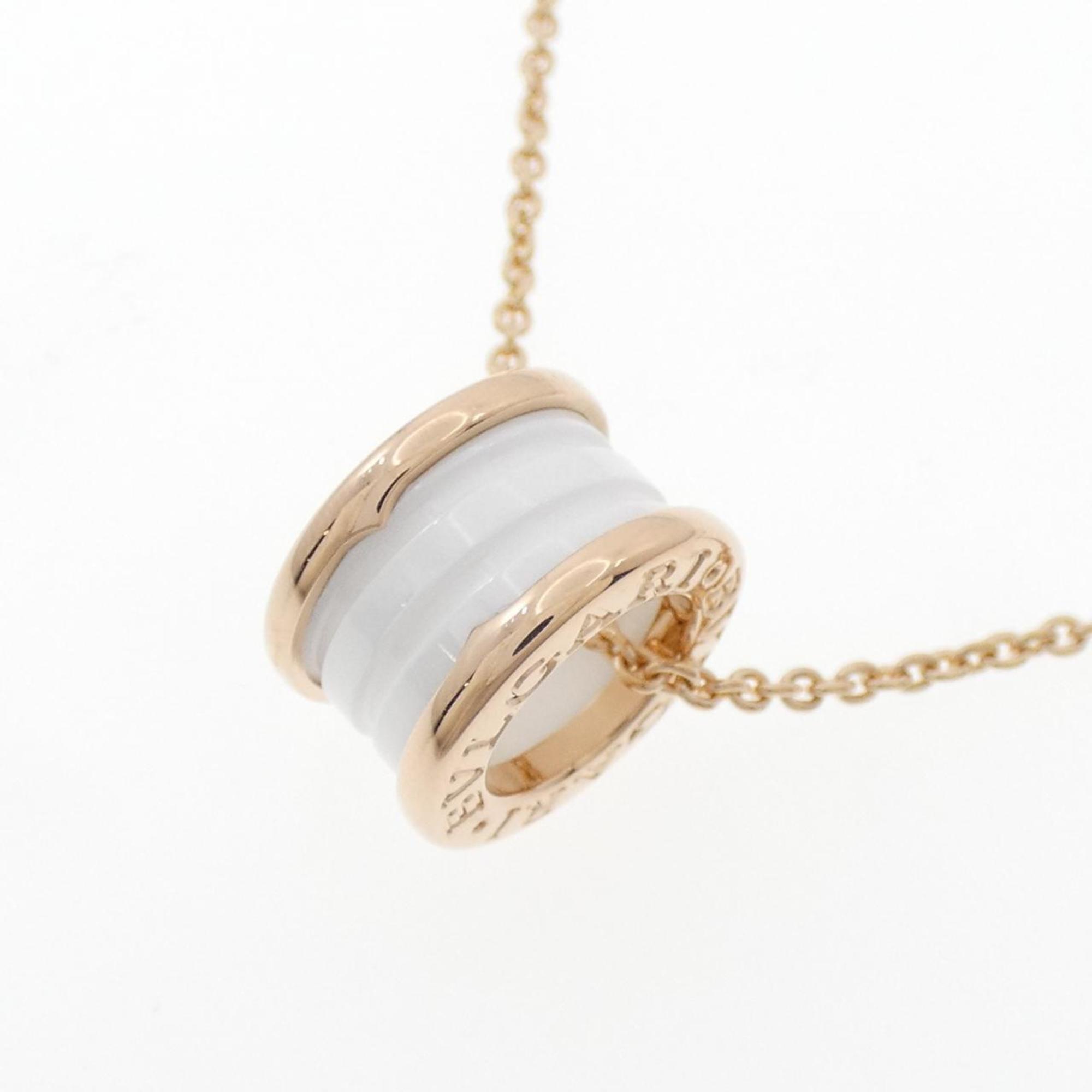 B.Zero1 Pendant Necklace Ceramic and 18K Rose Gold