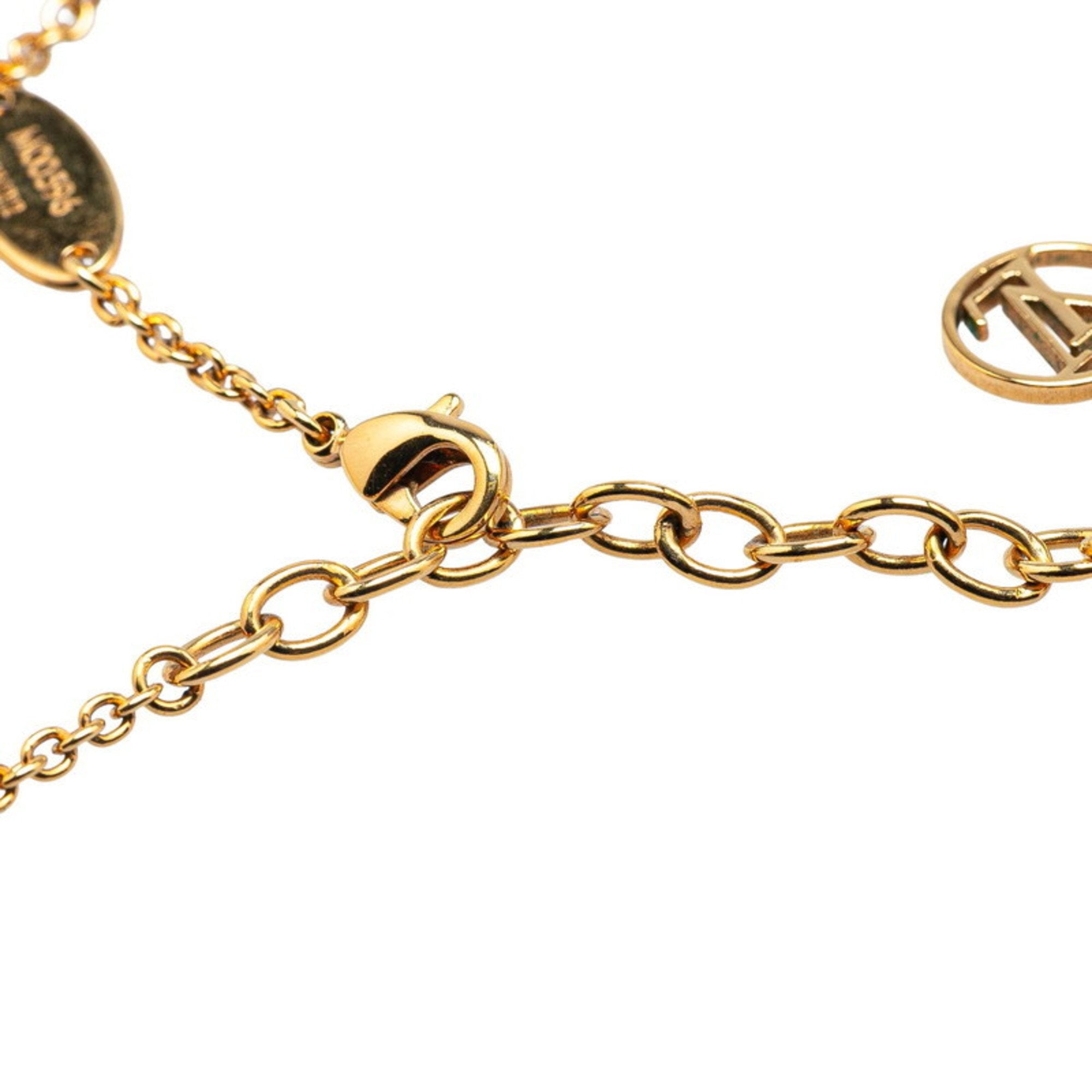 Pendant Necklace Gold and Rhinestone
