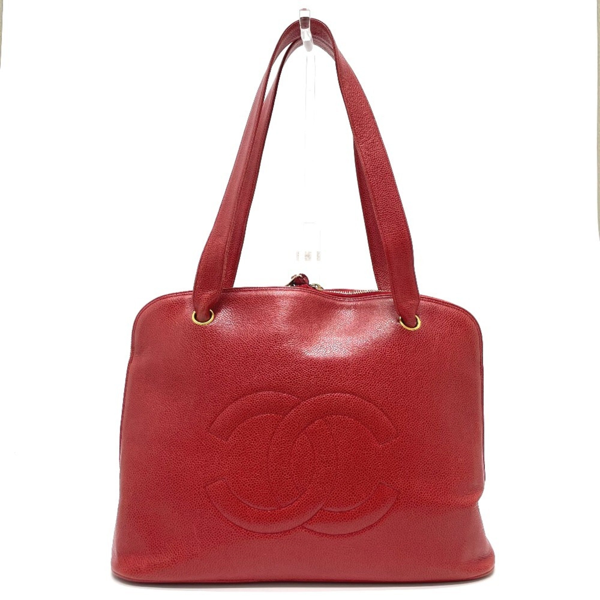 Vintage Timeless Zip Tote Caviar Medium