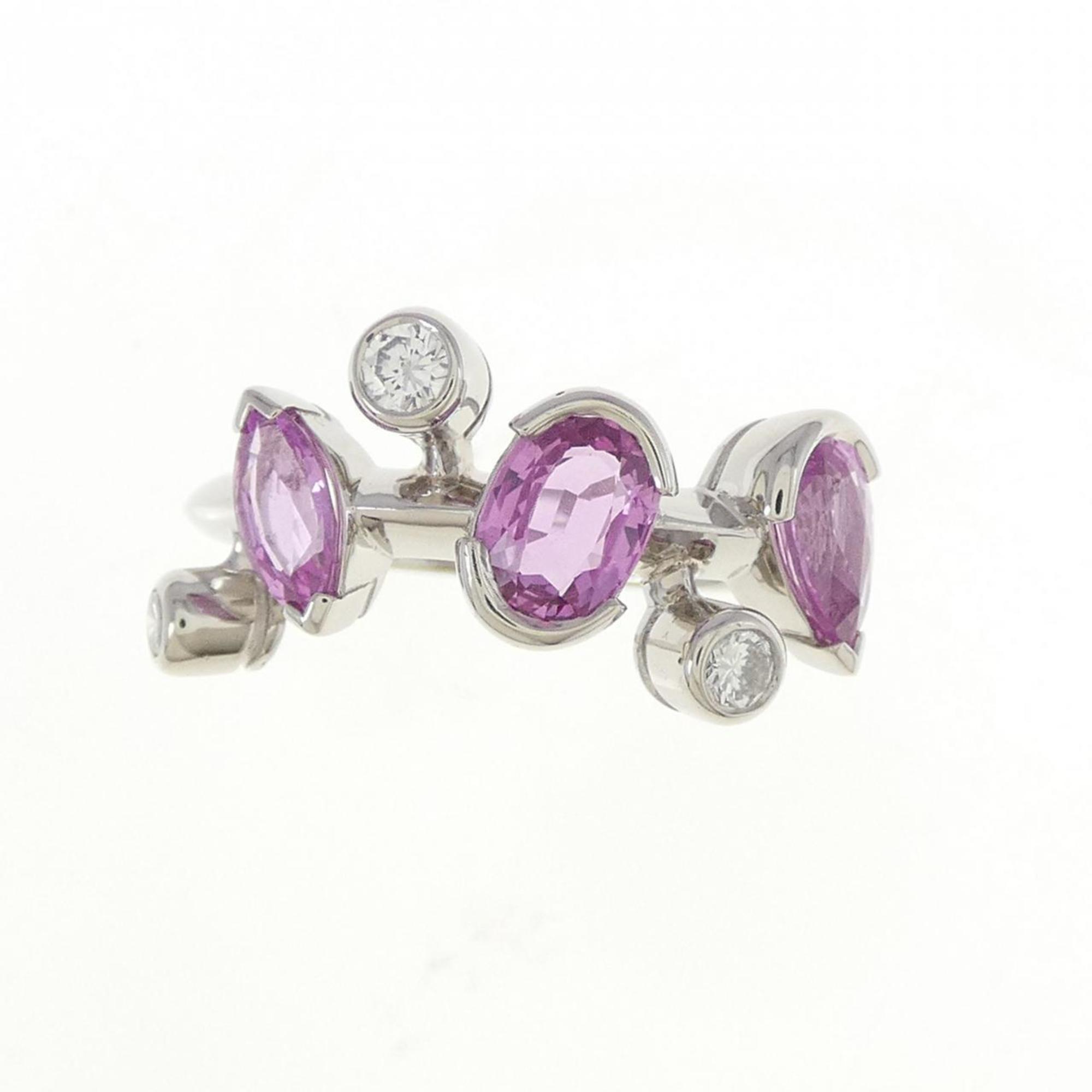 Ring with Diamond and Sapphire