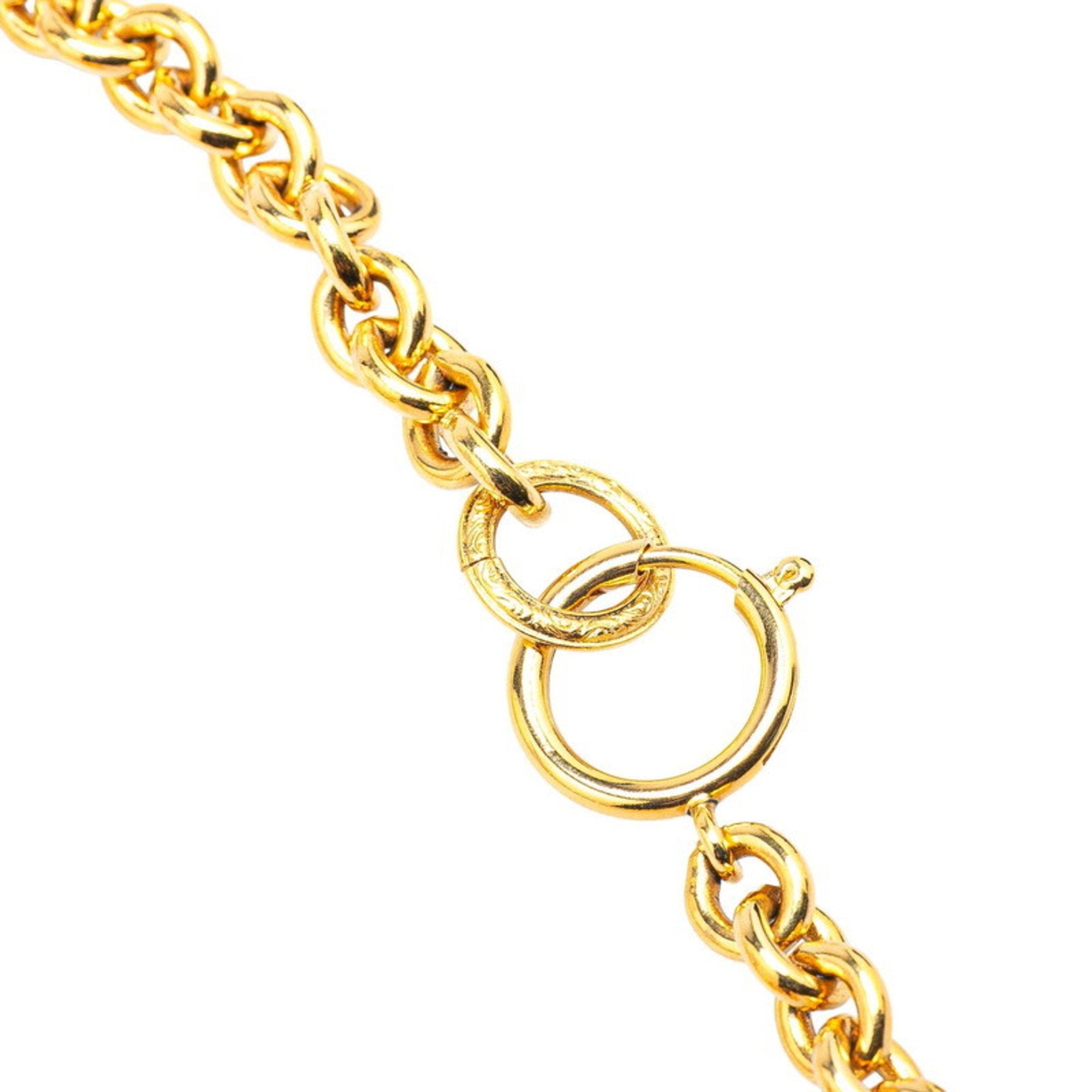 CC Logo Chain Pendant Necklace Metal