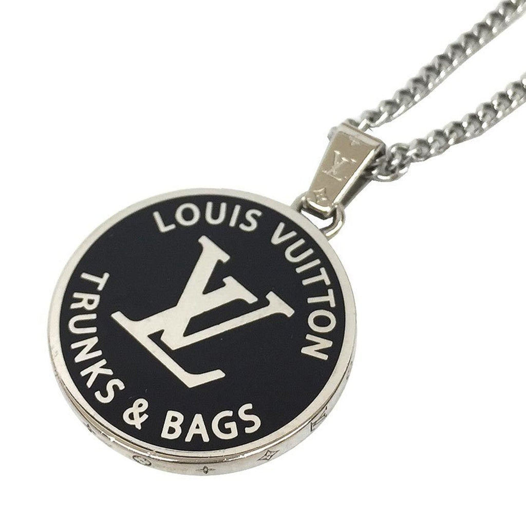 Collier Award Pendant Necklace Metal Black and Silver