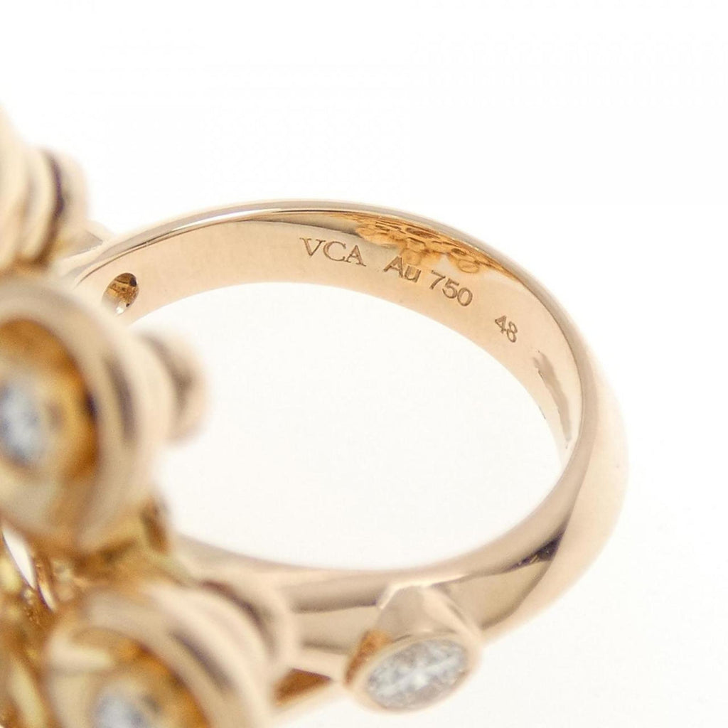 Bouton d'Or Ring Rose Gold with Carnelian and Diamond