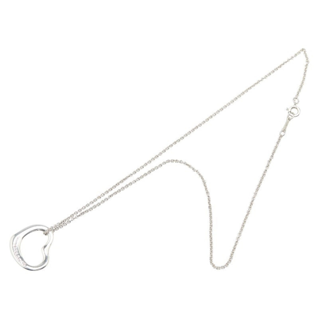Open Heart Pendant Necklace Sterling Silver 19mm