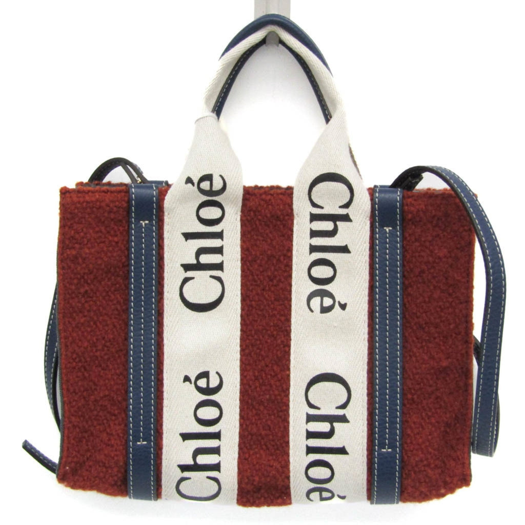 Woody Tote Recycled Felt with Leather and Canvas Small