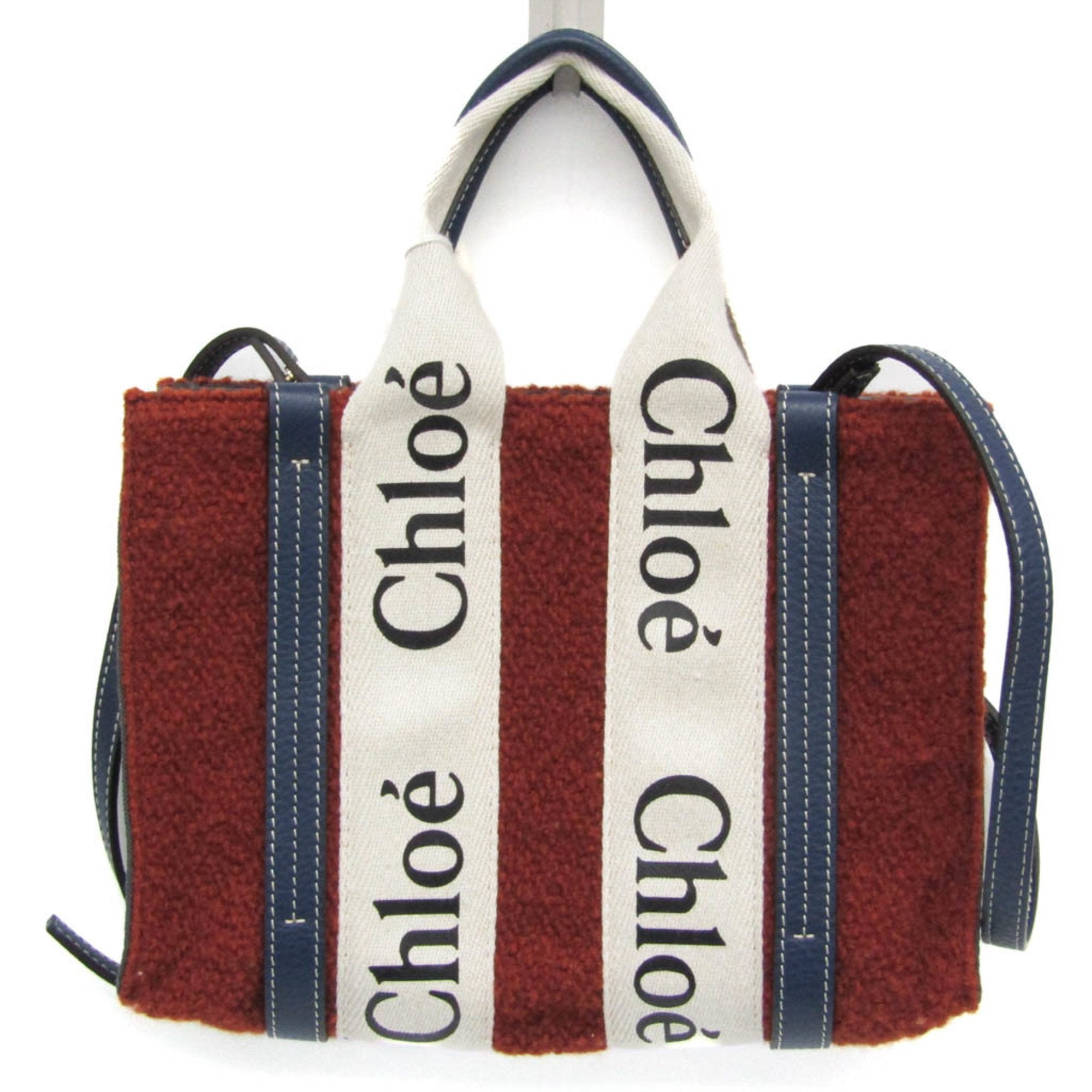 Woody Tote Recycled Felt with Leather and Canvas Small
