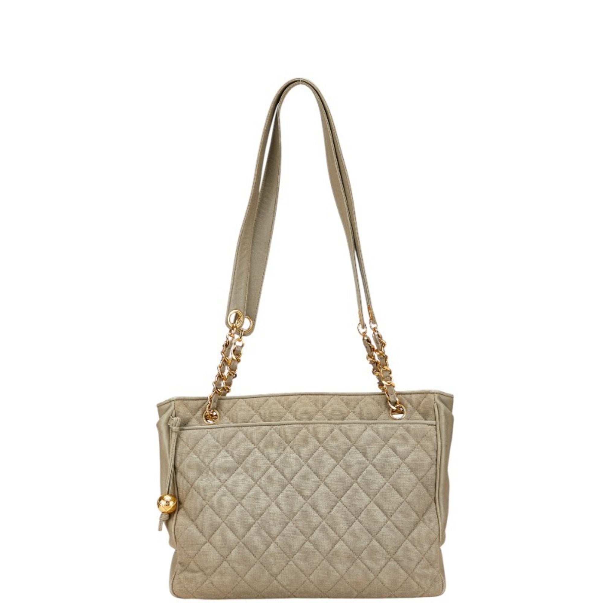 Vintage Shopping Tote Quilted Caviar