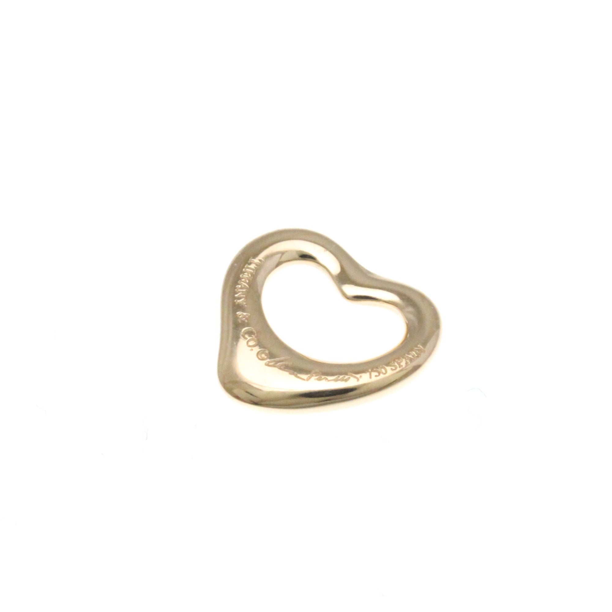 Open Heart Pendant Necklace 18K Rose Gold 11mm