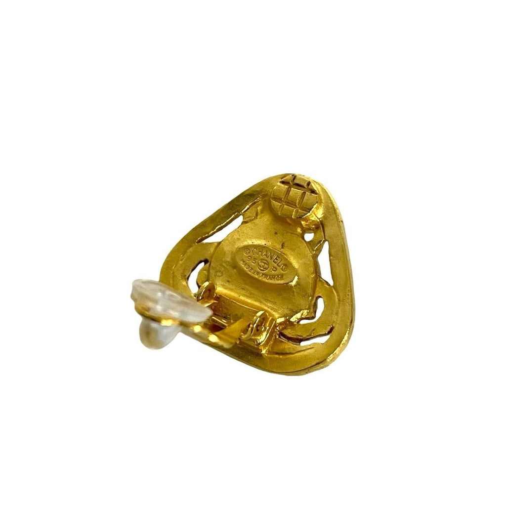 CC Logo Earrings Metal Gold-Tone Metal