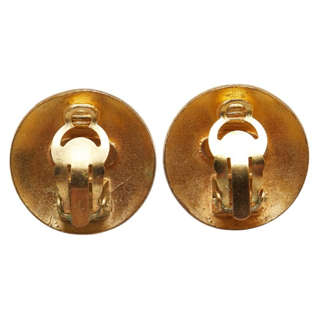 CC Logo Clip-On Earrings Metal Gold-Tone Metal