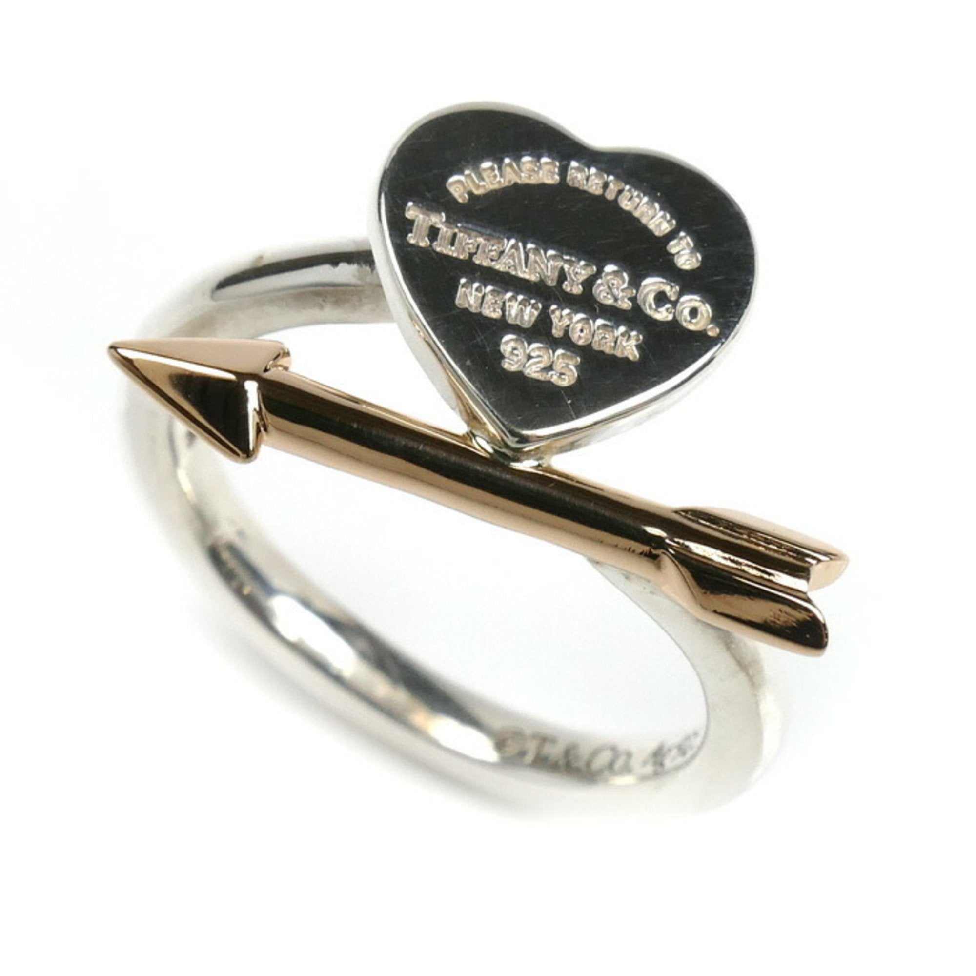 Love Struck Heart Ring 18K Rose Gold and Sterling Silver
