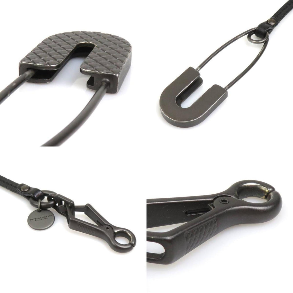 Charm Key Ring Leather and Metal Black Handbag Charm