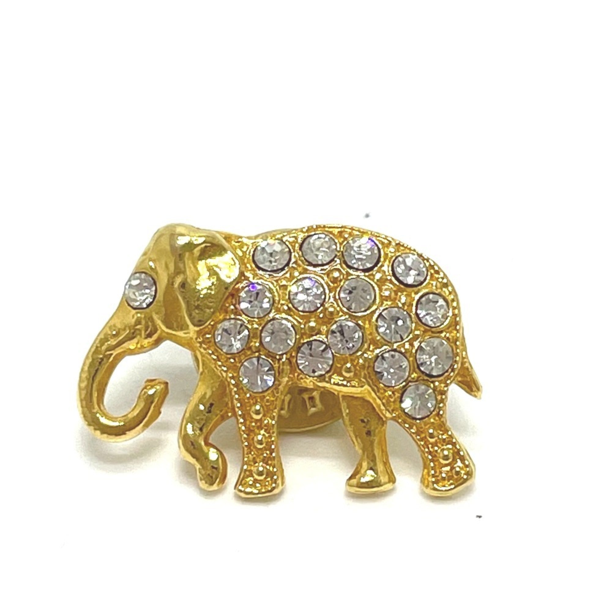 Pin Brooch Gold with Rhinestone