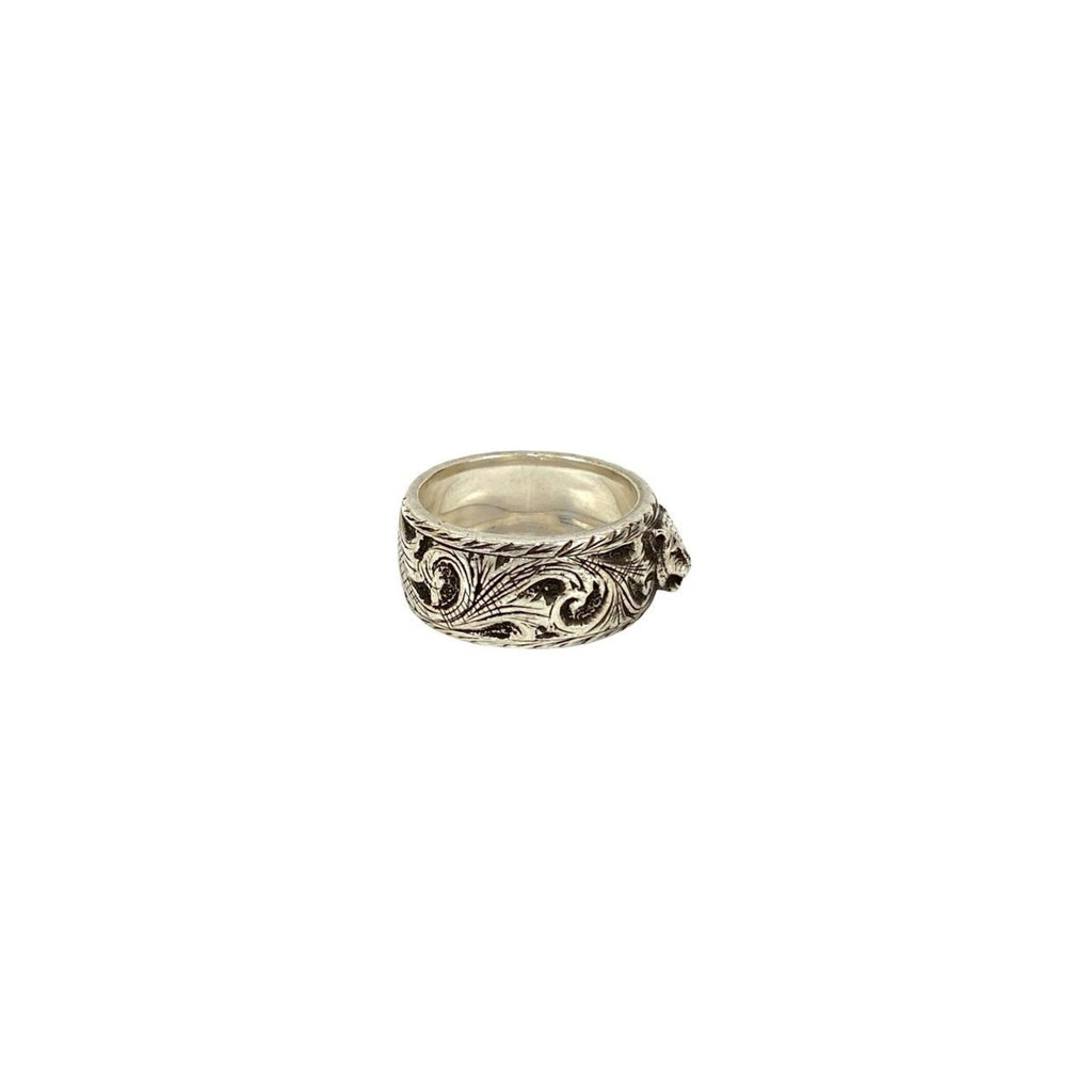 Cat Head Ring Sterling Silver