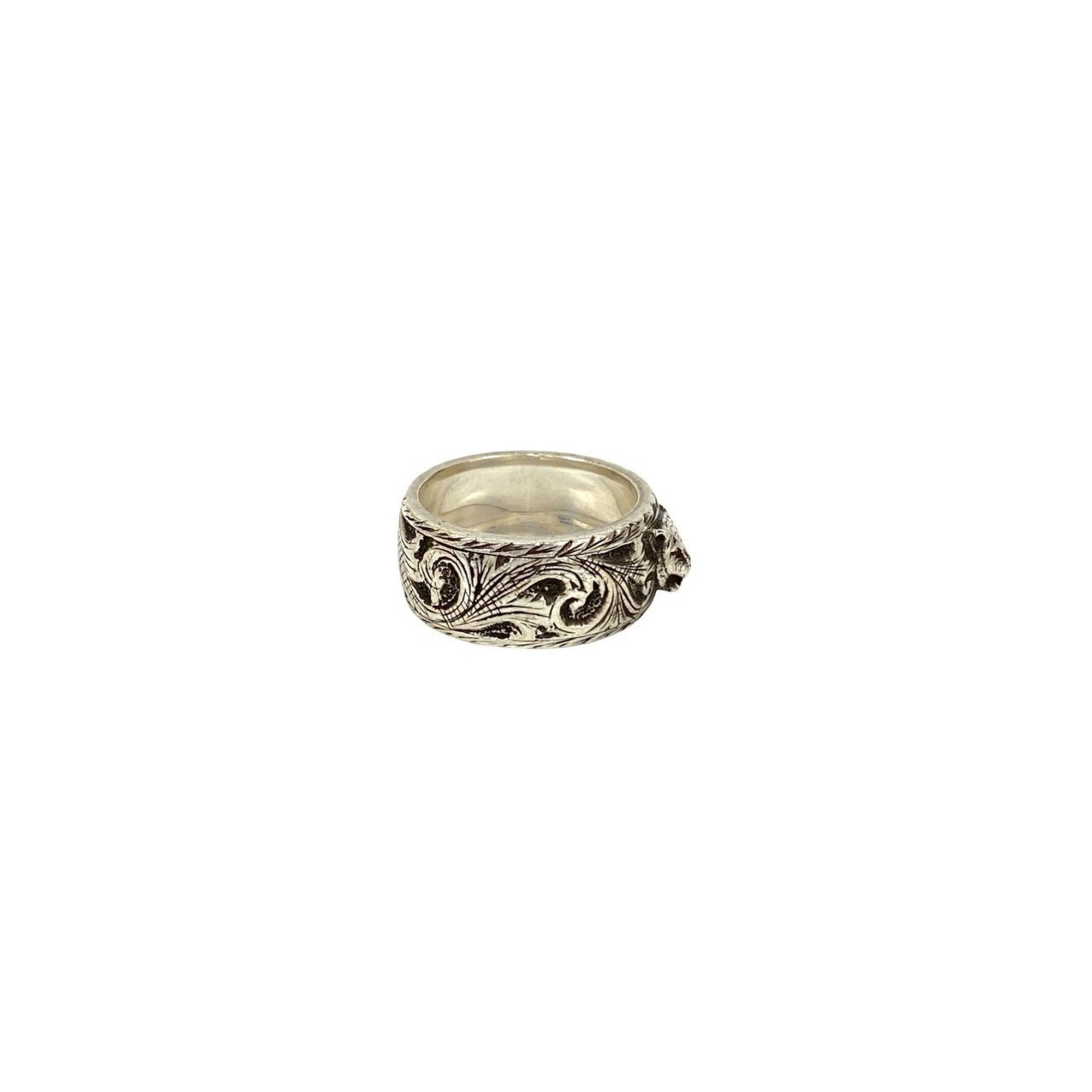 Cat Head Ring Sterling Silver