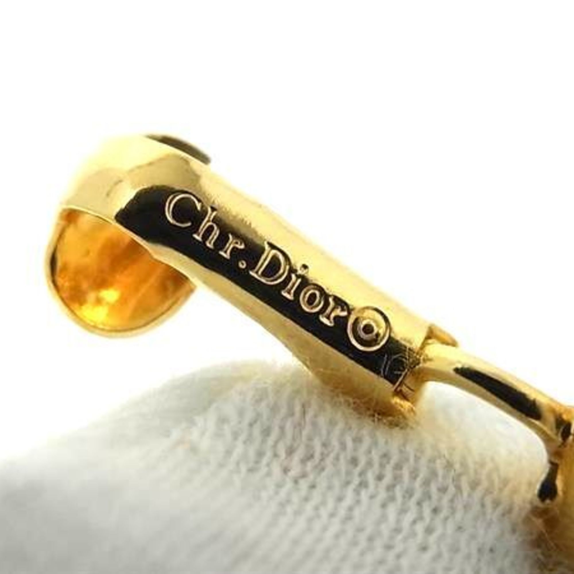 Clip-On Earrings Rhinestone Clip-On Gold-Tone Metal