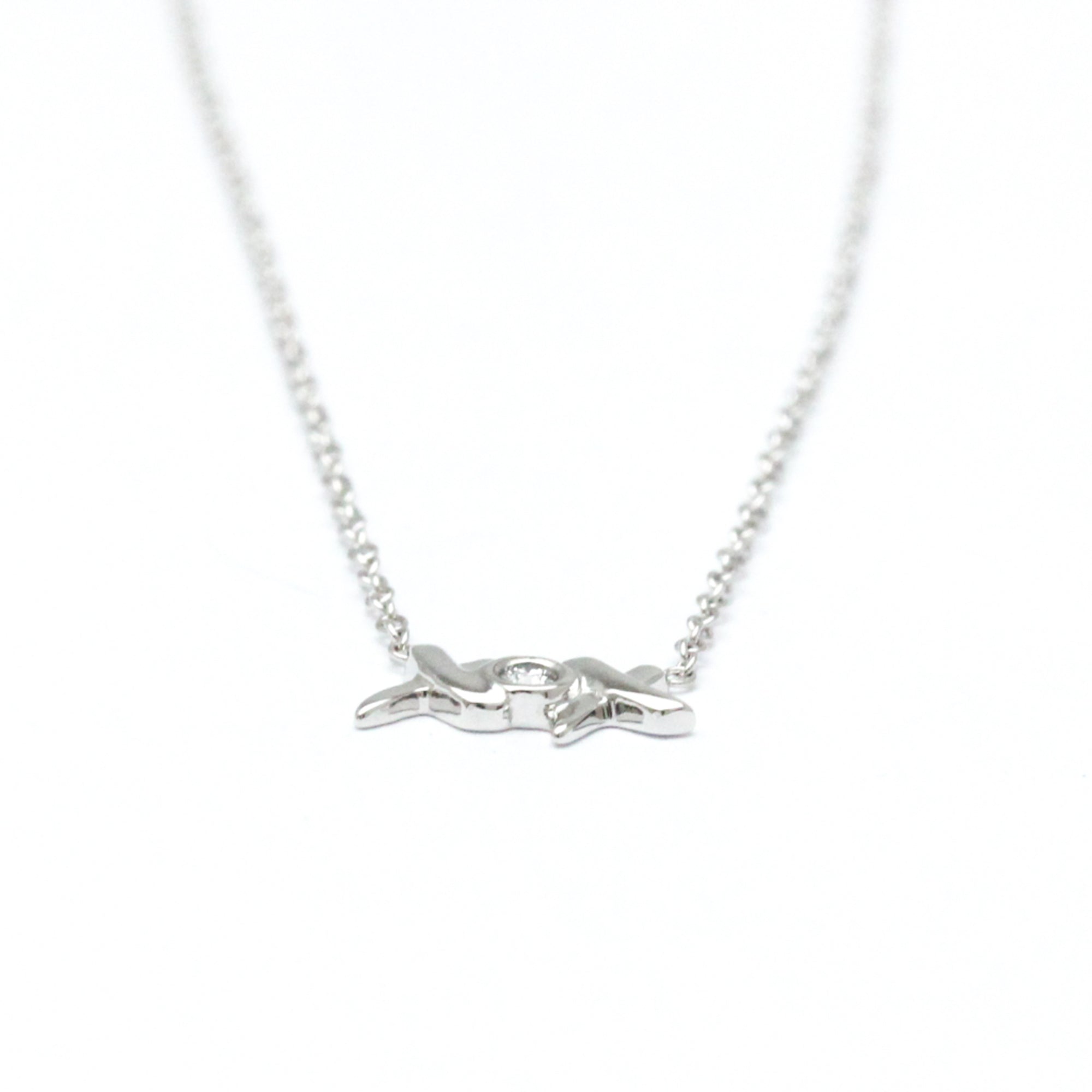 Pendant Necklace 18K White Gold with Diamond